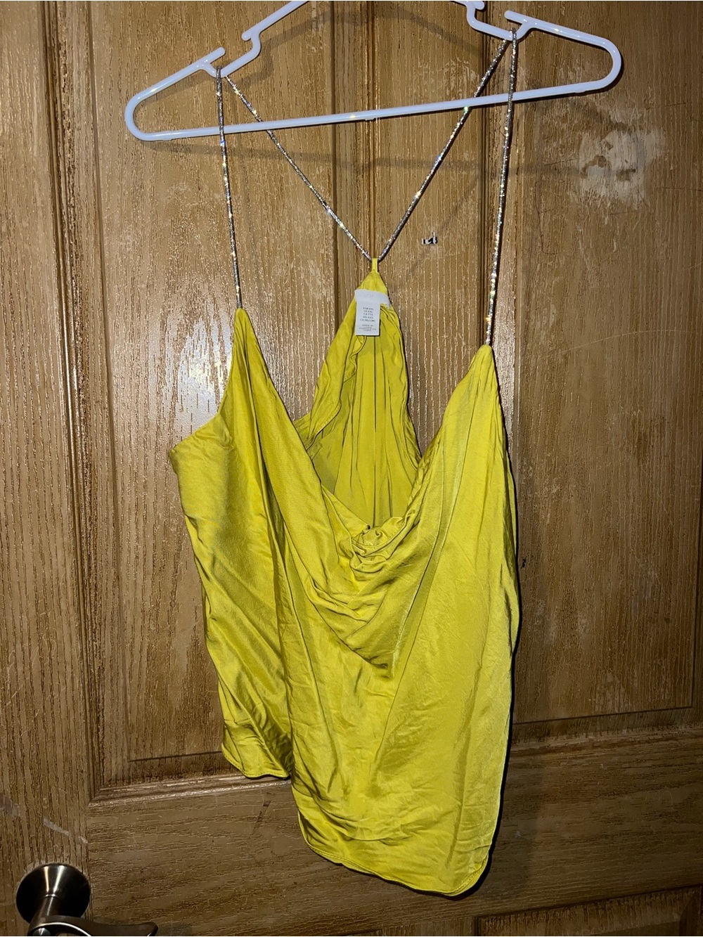 Like Green Cowl Neck Spaghetti Strap Women's Top. XXL EUC